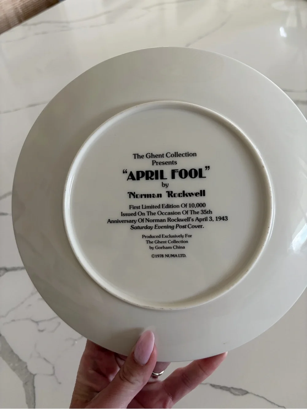 Norman Rockwell APRIL FOOL Collector Plate April 3, 1943, Saturday Evening Post